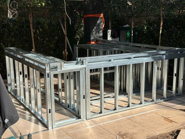 Outdoor Kitchen frames in position for this beautiful project. !
Outdoor living at its finest. #qualitycontrol